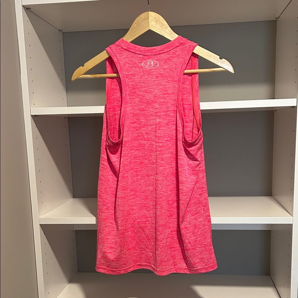 Under Armour Heathered Pink Sleeveless Top* - Picture 5 of 7